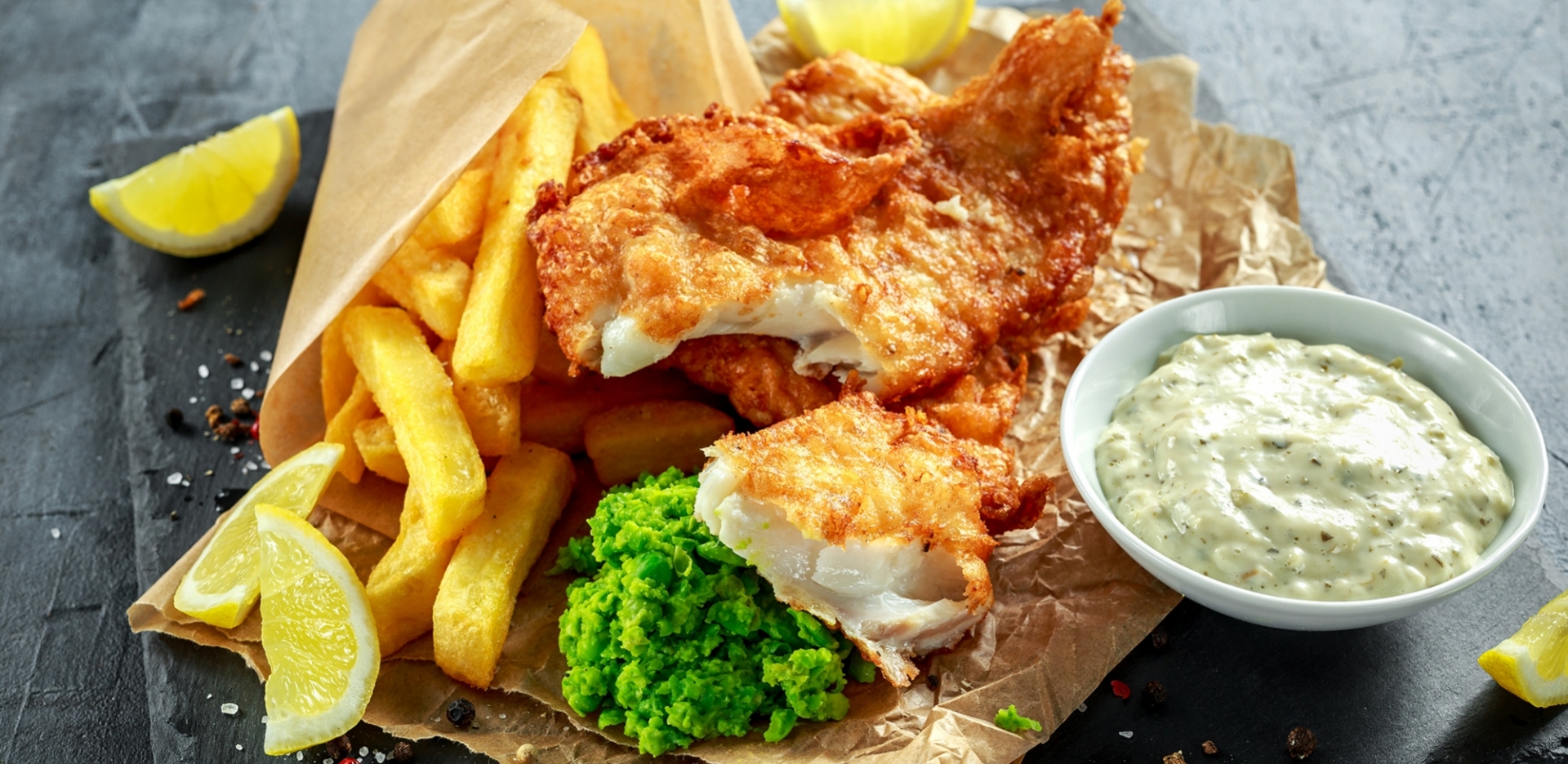 Beer Battered Cod with Lobster Flavoured Tartar Sauce