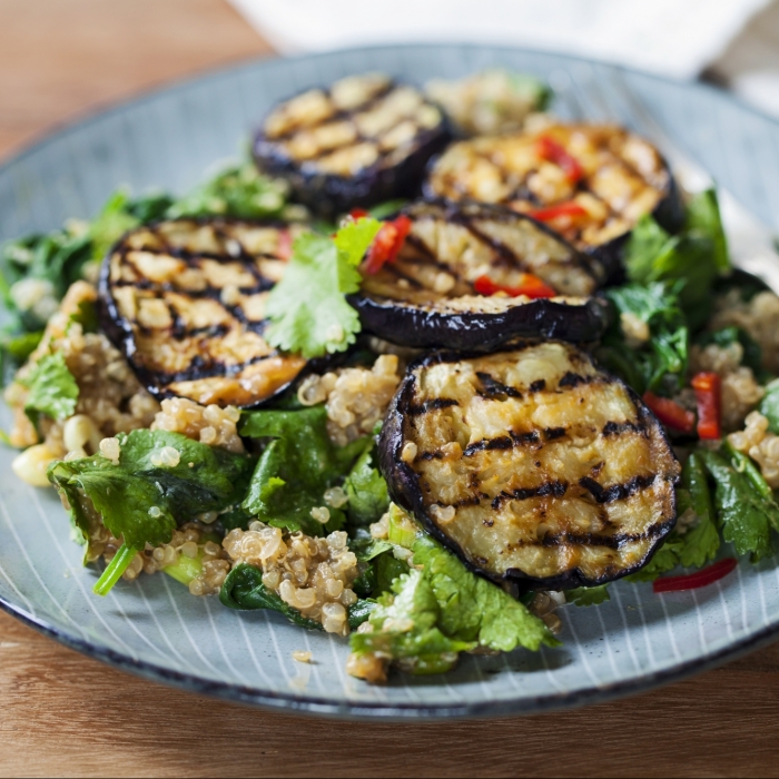 Charred Aubergine Mexican Salad