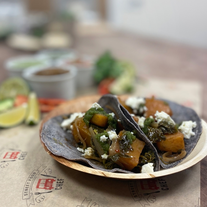 Swede Tacos with Greens and Roasted Feta