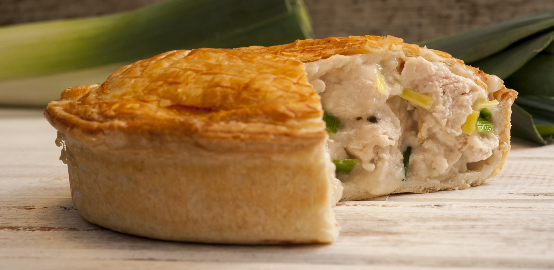 Turkey, Ham, Leek and Mushroom Pie