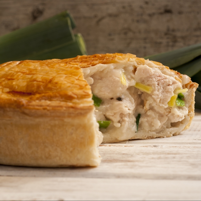 Turkey, Ham, Leek and Mushroom Pie